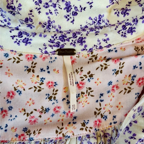 Free people floral patchwork ruffle tunic - Picture 5 of 6